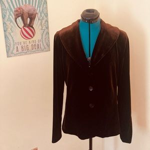 Rare chocolate brown velvet blazer from equestrian